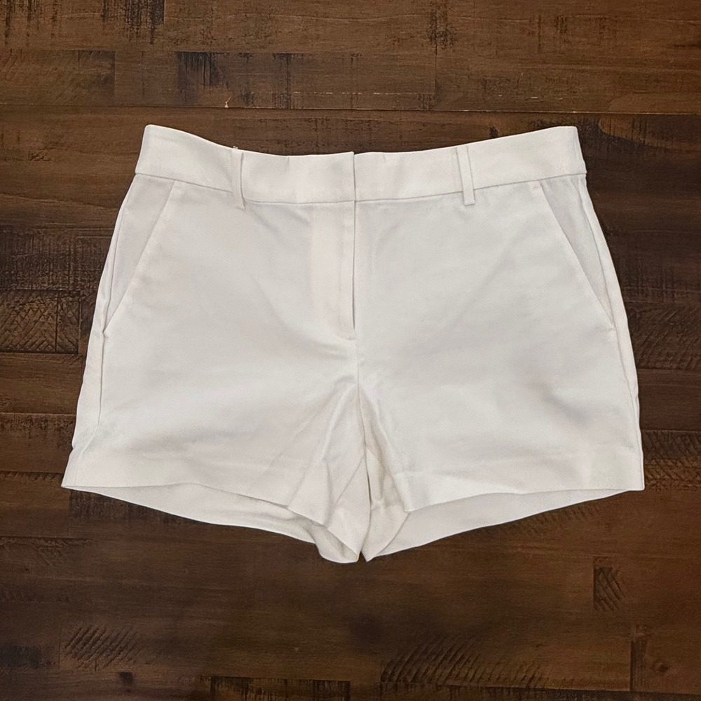 Loft The Riviera Short Mid Rise White Chino Shorts Women Size 8 NWT